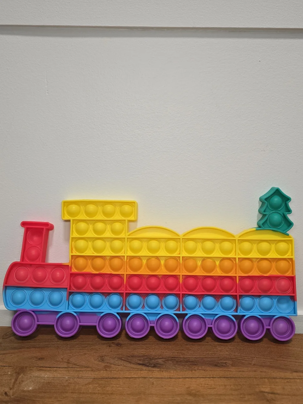 Multicolor Train Pop It Fidget Toy - Large Size